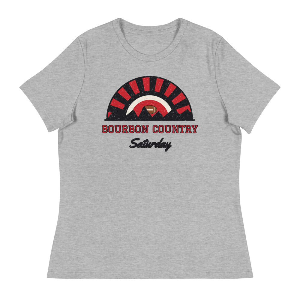 Women's Bourbon Country Saturday Tee in athletic heather, front