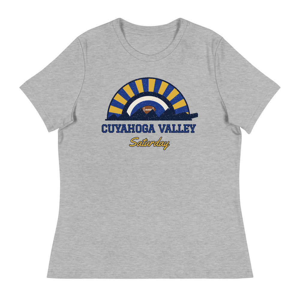Women's Cuyahoga Valley Saturday Tee in athletic heather, front