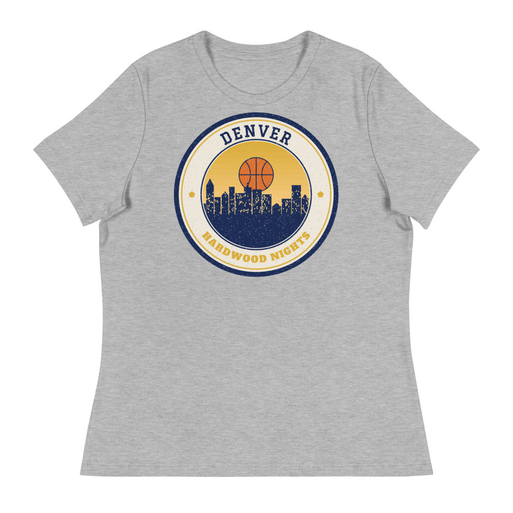 Women's Denver Hardwood Nights Tee in athletic heather, front