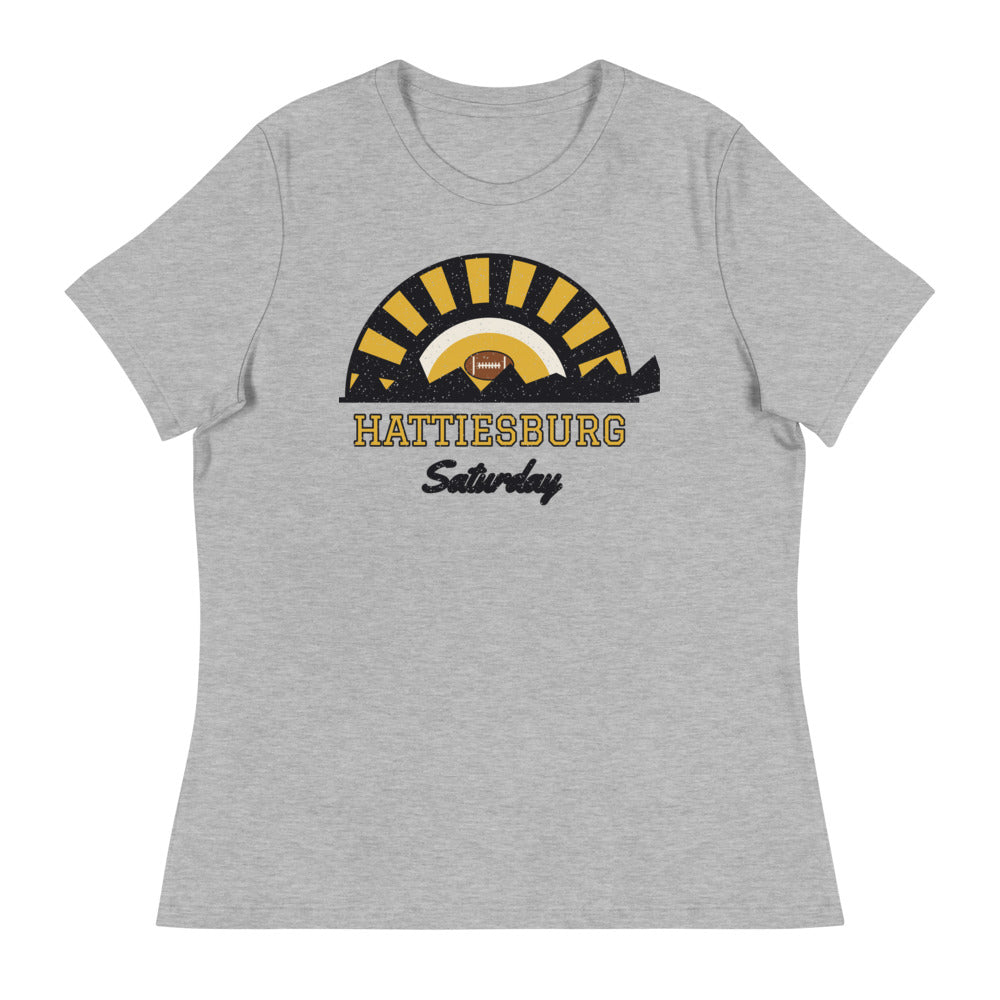 Women's Hattiesburg Saturday Tee in athletic heather, front