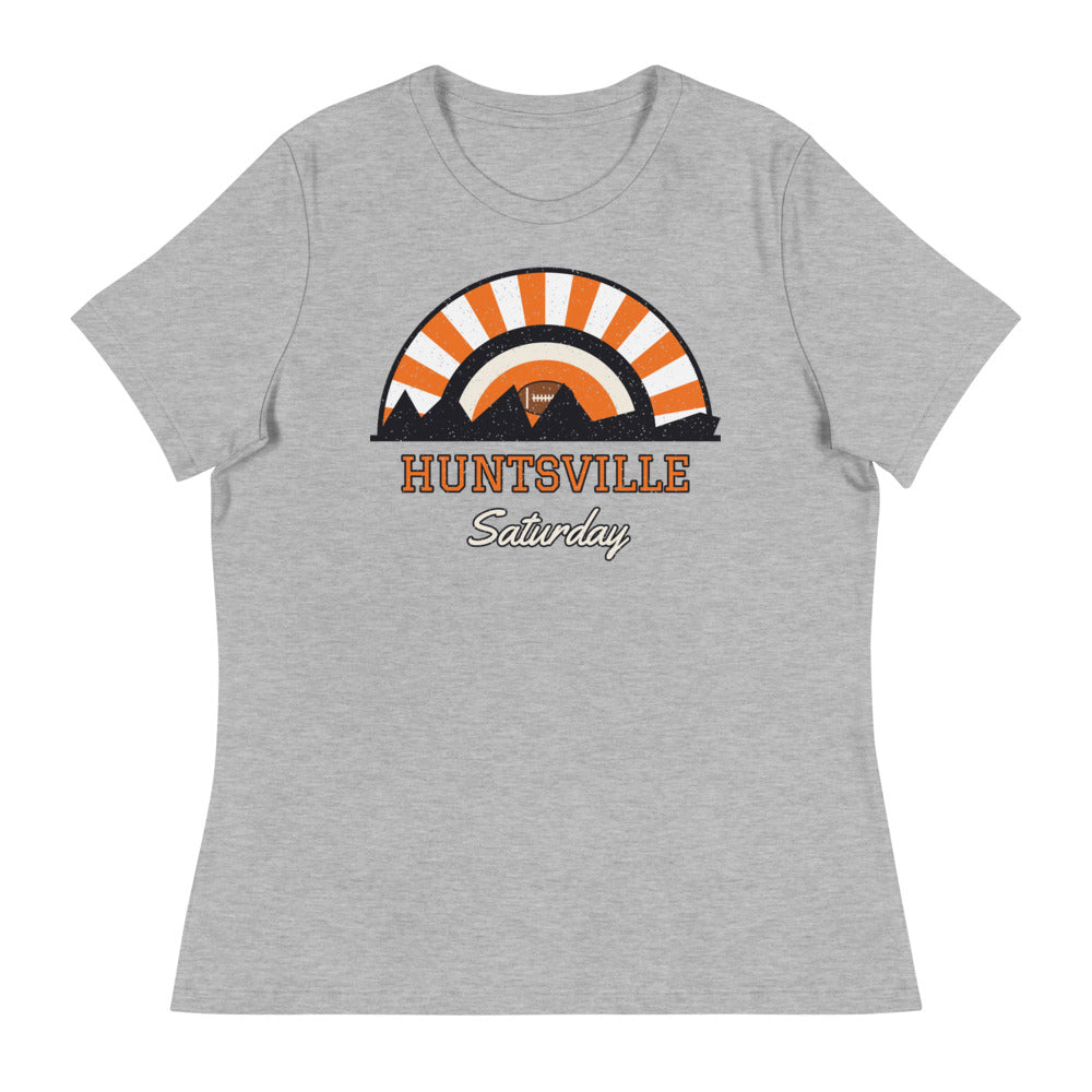 Women's Huntsville Saturday Tee in athletic heather, front