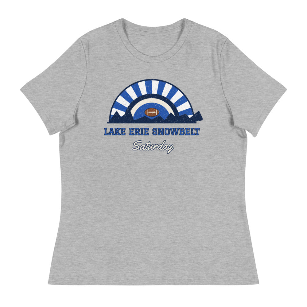 Women's Lake Erie Snowbelt Saturday Tee in athletic heather, front