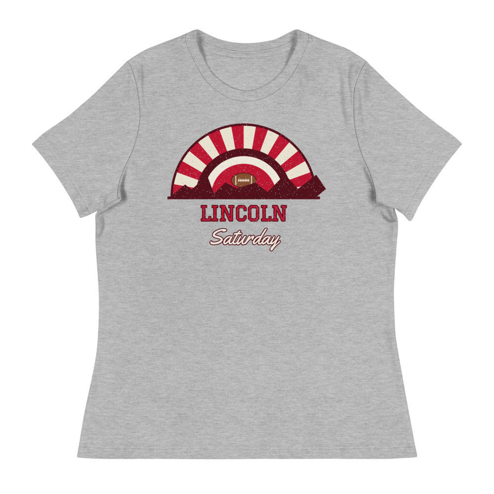 Women's Lincoln Saturday Tee in athletic heather, front