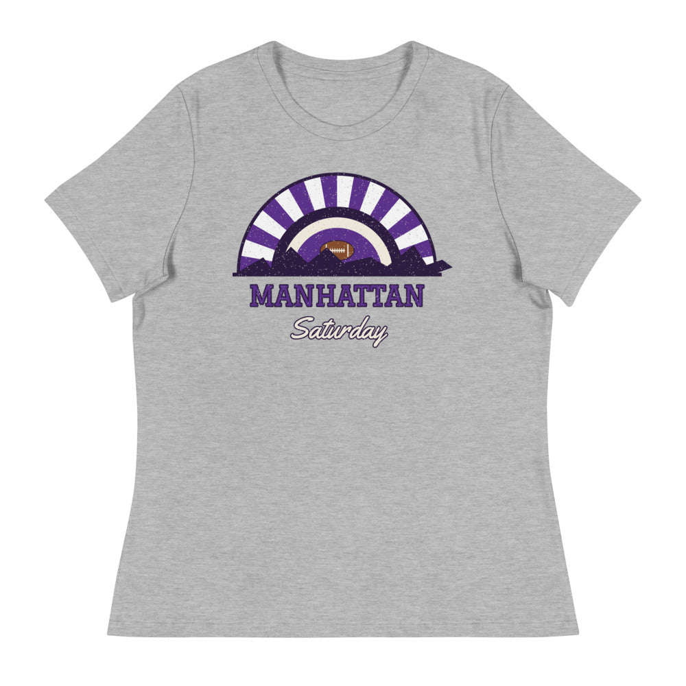 Women's Manhattan Saturday Tee in athletic heather, front