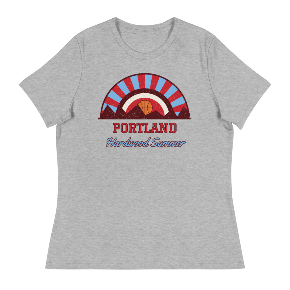 Women's Portland Hardwood Summer Tee in athletic heather, front