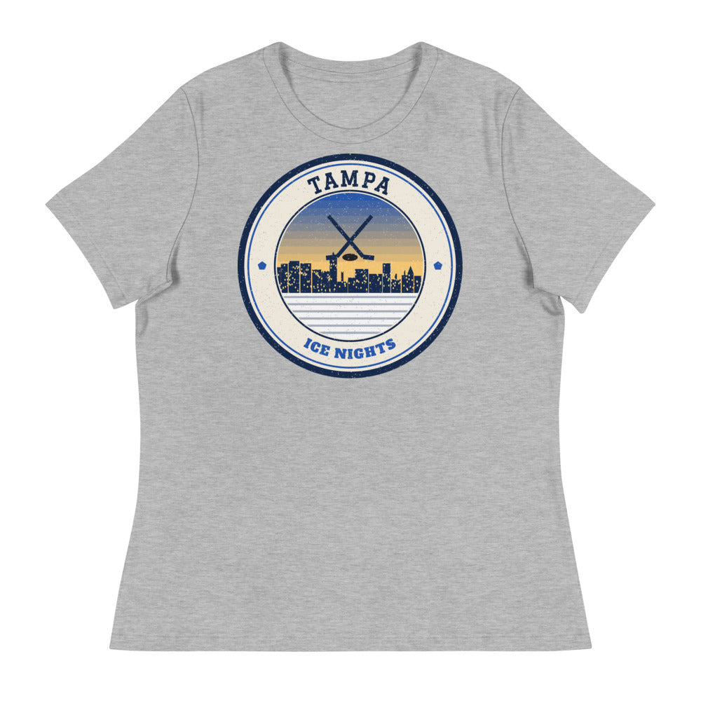 Women's Tampa Ice Nights Tee in athletic heather, front