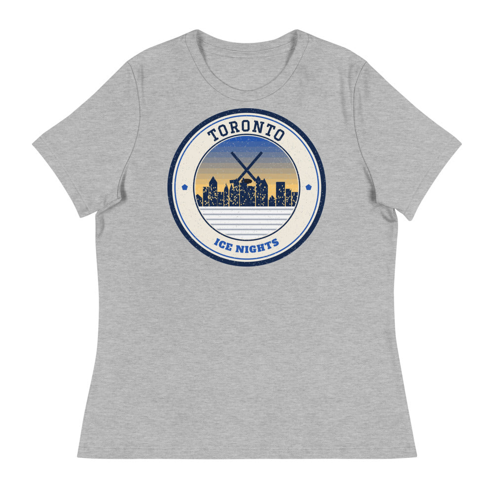 Women's Toronto Ice Nights Tee in athletic heather, front
