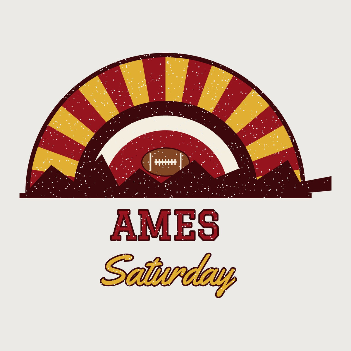 Women's Ames Saturday Racerback Tank graphic