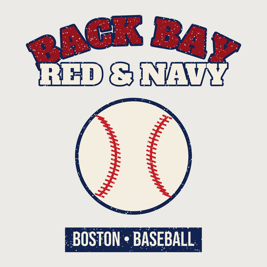 Back Bay Red & Navy Baseball Mug graphic
