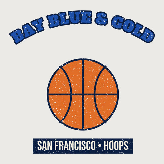 Bay Blue & Gold Hoops Hoodie graphic