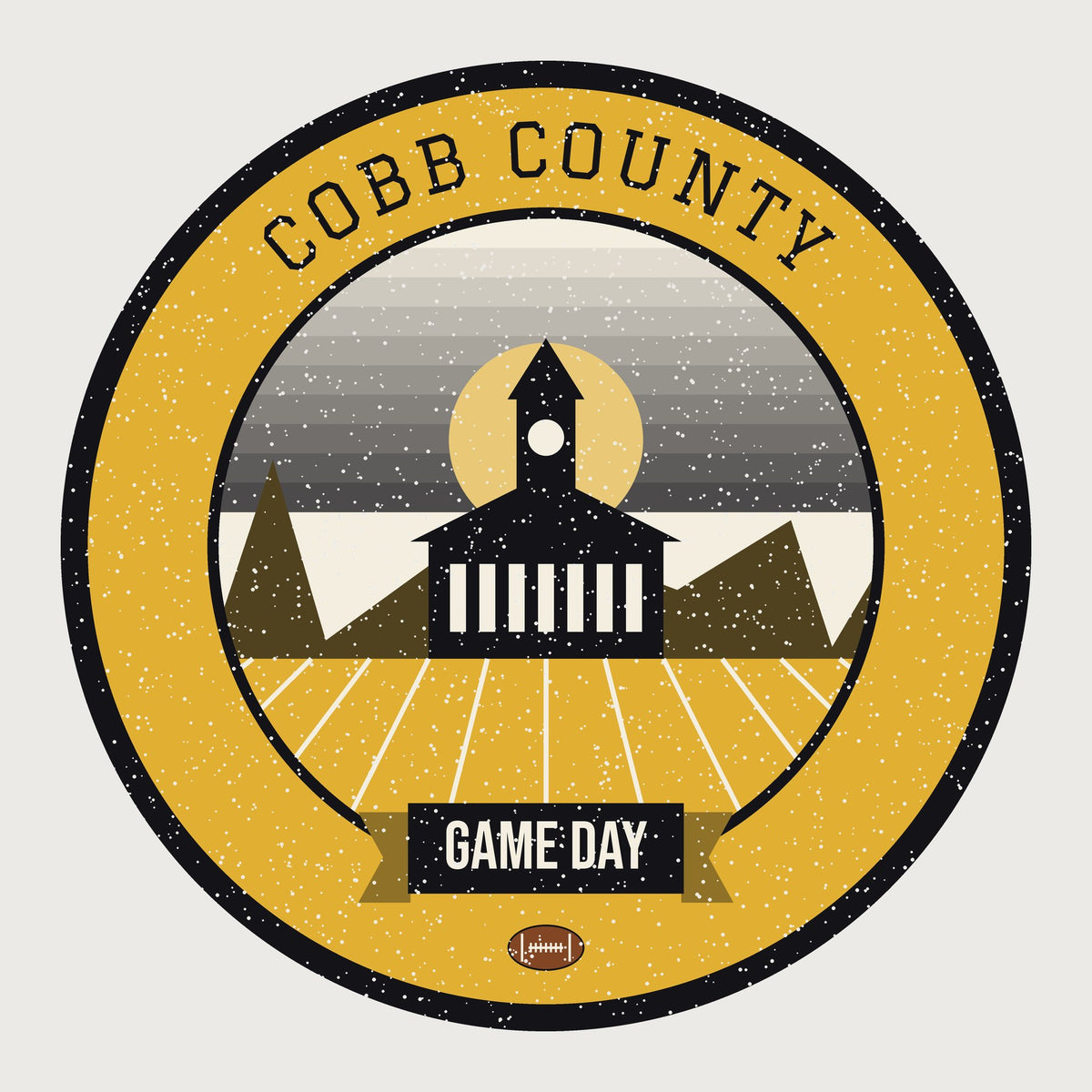 Black & Gold Cobb County Game Day Hoodie graphic