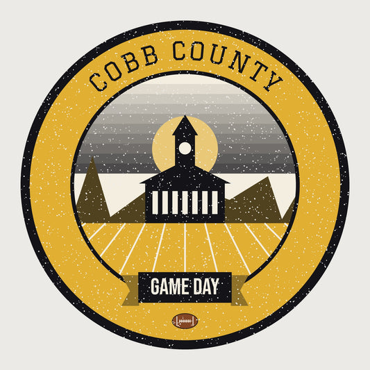 Black & Gold Cobb County Game Day Hoodie graphic