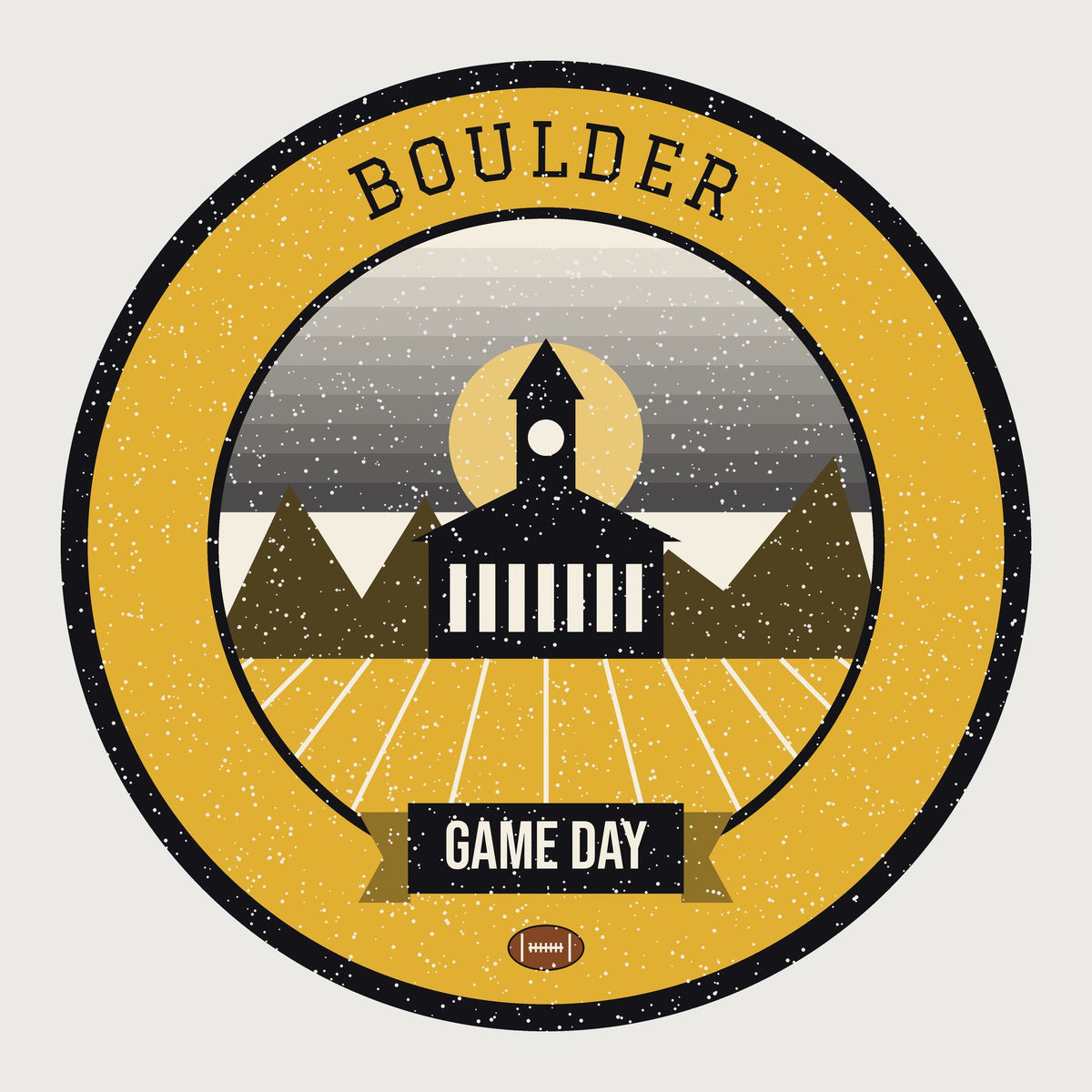 Women's Black & Gold Flatirons Game Day Cropped Hoodie graphic