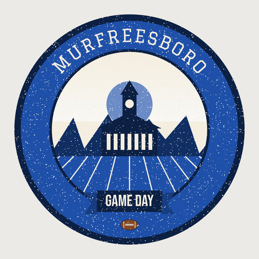 Blue & White Stones River Game Day Hoodie graphic