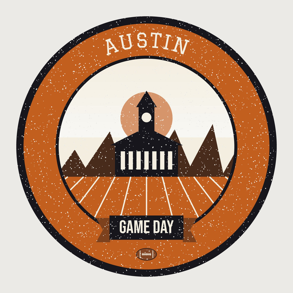Women's Burnt Orange Hill Country Game Day Tee graphic