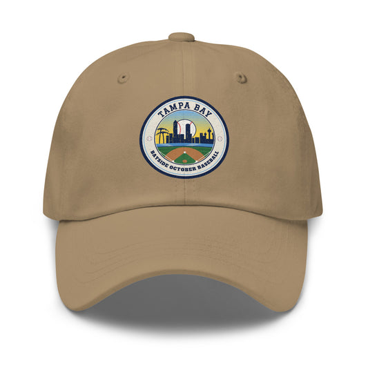 Tampa Bay October Baseball Hat in khaki, front