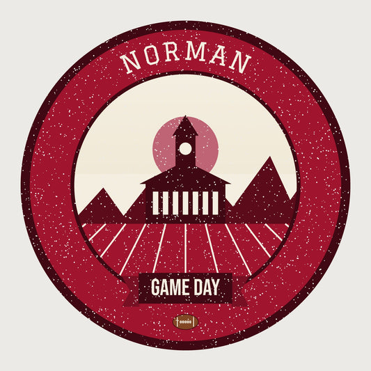 Women's Crimson & Cream Red Dirt Game Day Tee graphic