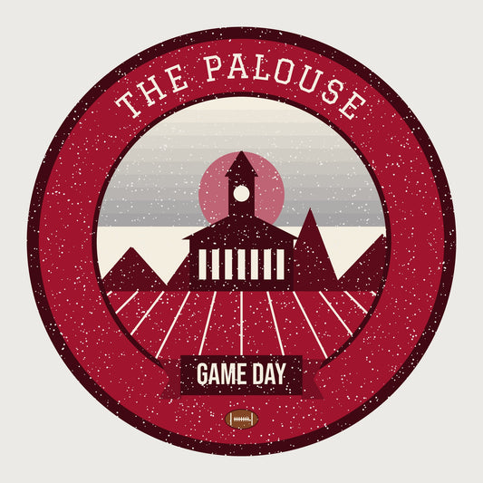 Crimson & Gray Wheat Hills Game Day Hoodie graphic