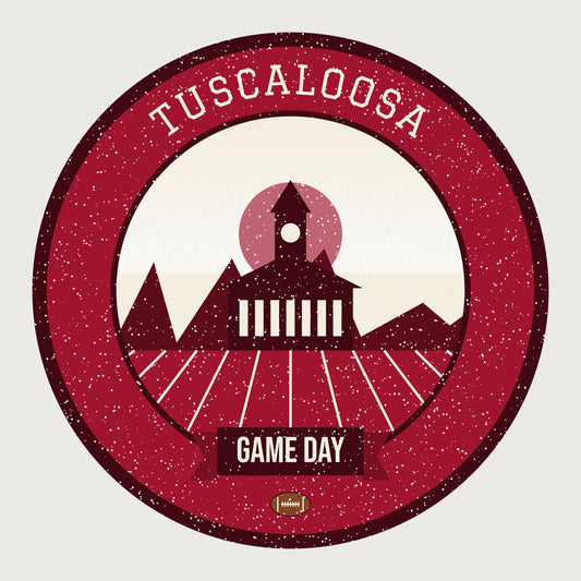 Women's Crimson & White Riverbluff Game Day Tee graphic