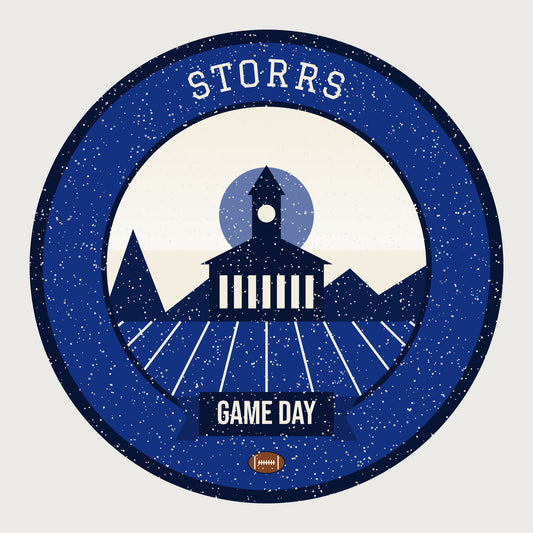 Deep Blue Stone Wall Game Day Hoodie graphic