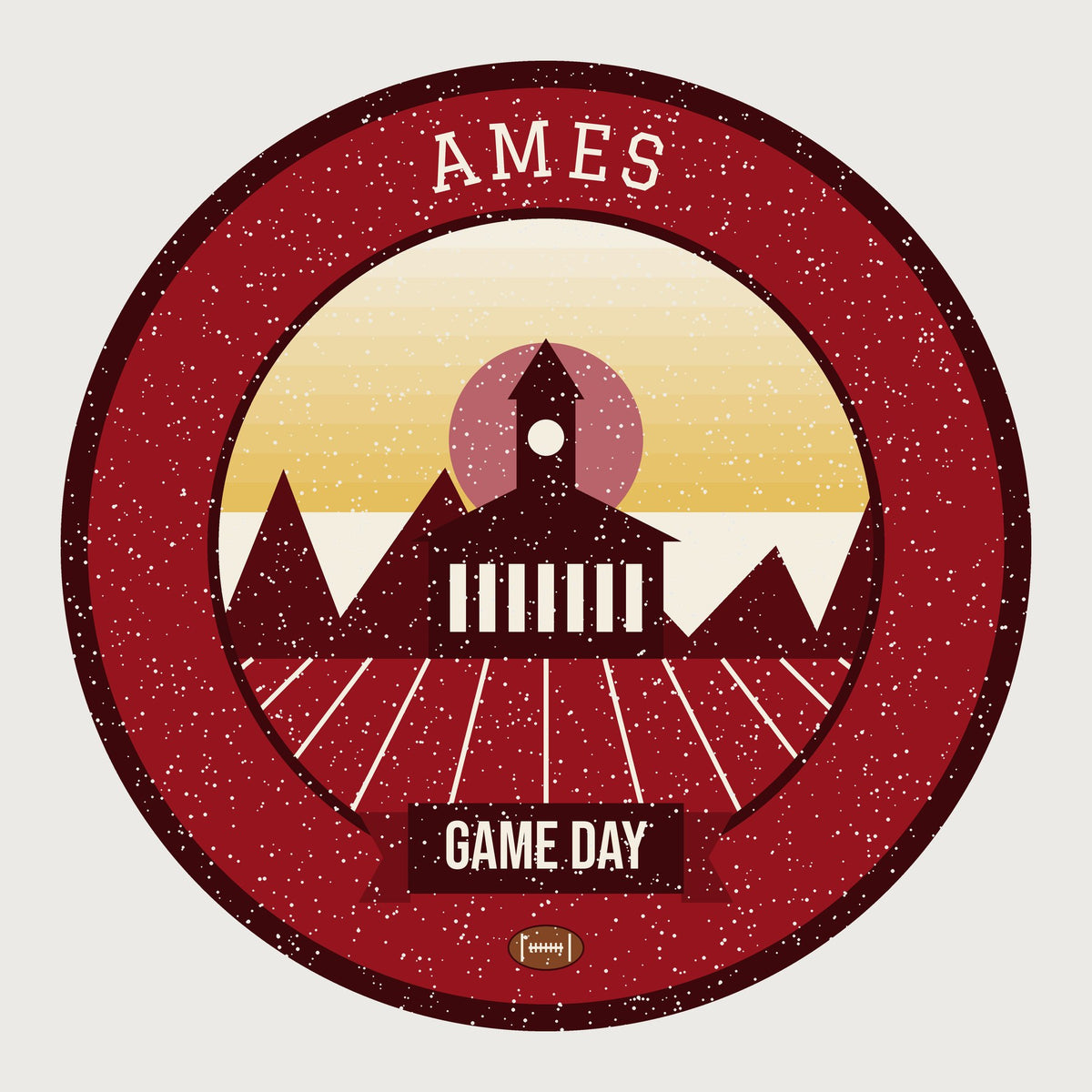 Deep Red & Gold Campanile Game Day Mug graphic