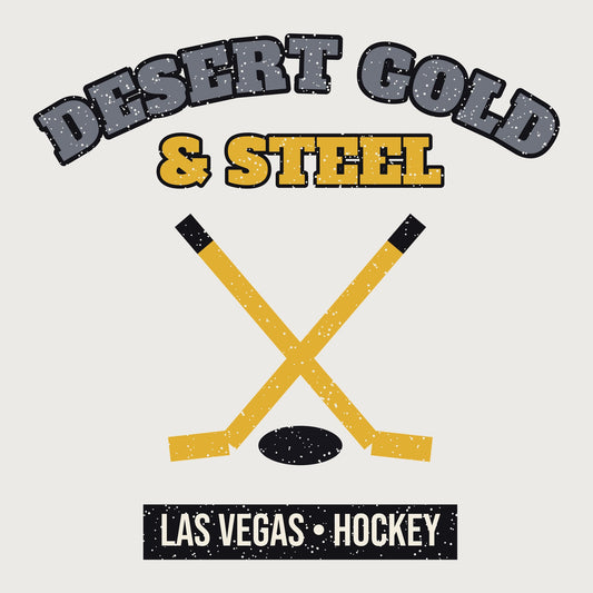 Desert Gold & Steel Hockey Hoodie graphic