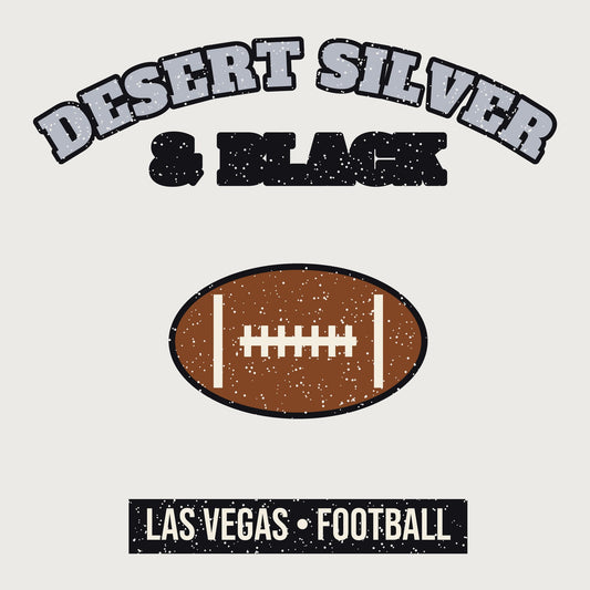 Desert Silver & Black Football Hoodie graphic