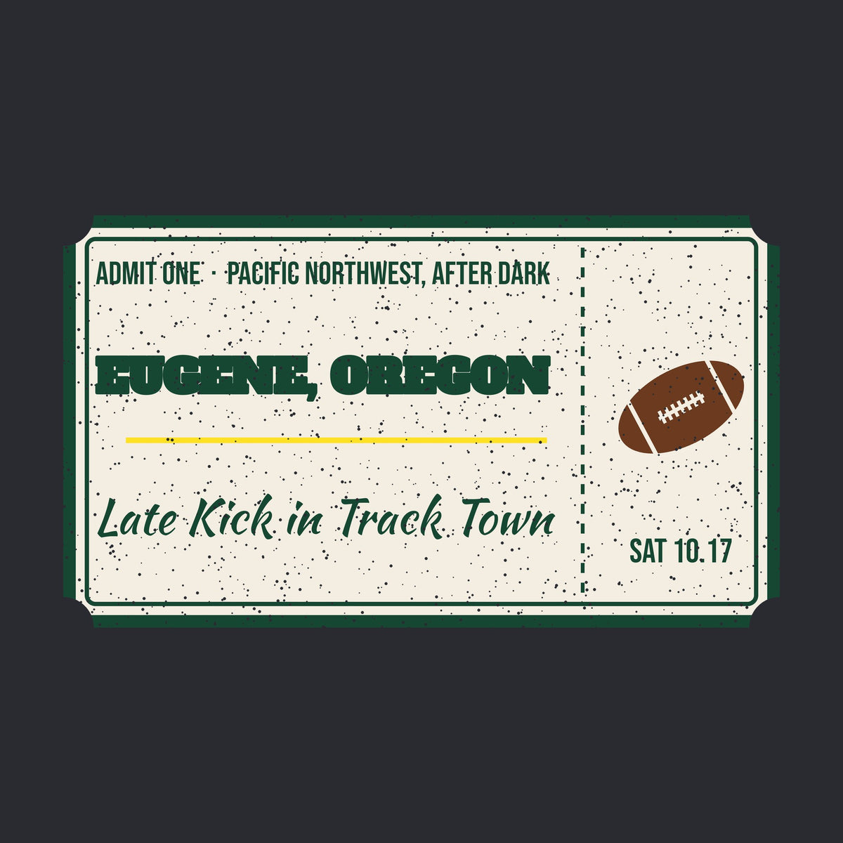 Eugene Oregon Late Kick in Track Town graphic