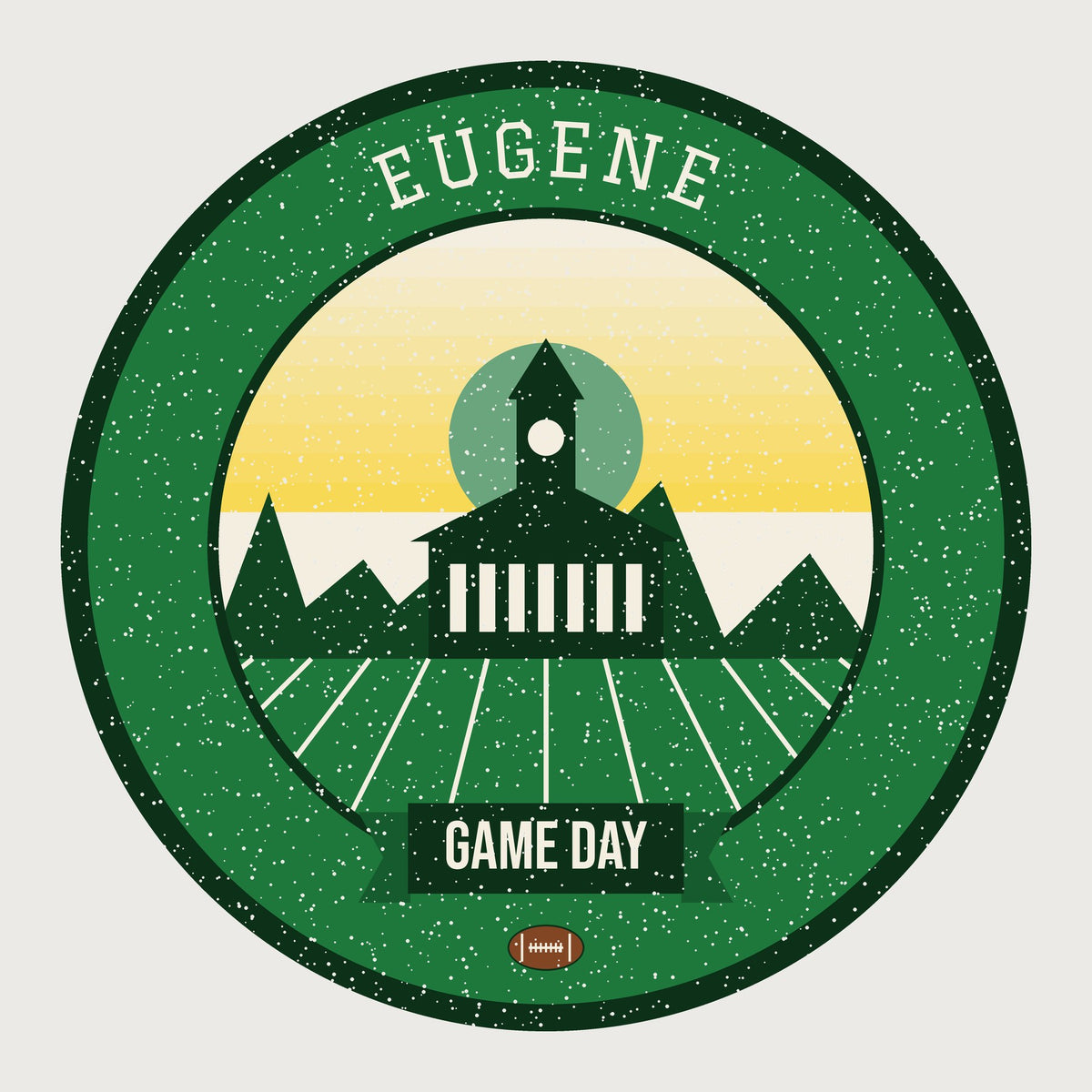 Evergreen & Yellow Game Day Tee graphic