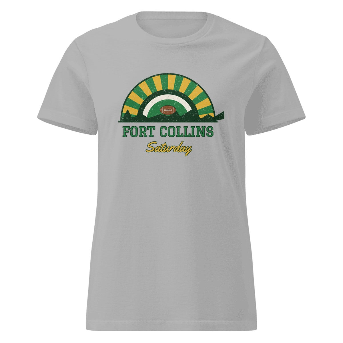 Women's Fort Collins Saturday Fitted Tee in Sport Grey, front view