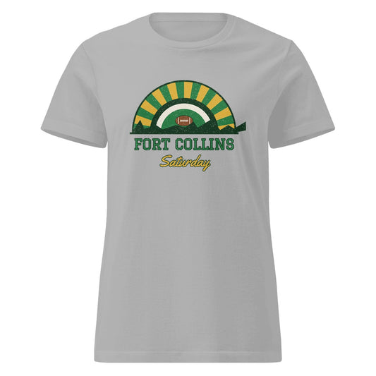 Women's Fort Collins Saturday Fitted Tee in Sport Grey, front view