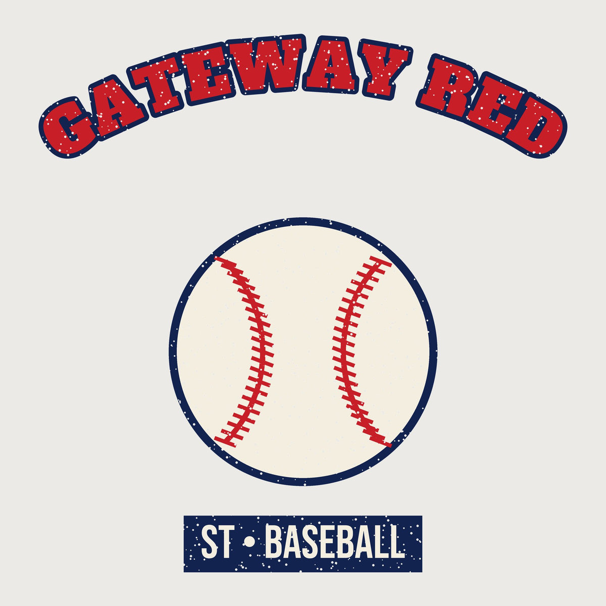 Women's Gateway Red Baseball Tee graphic