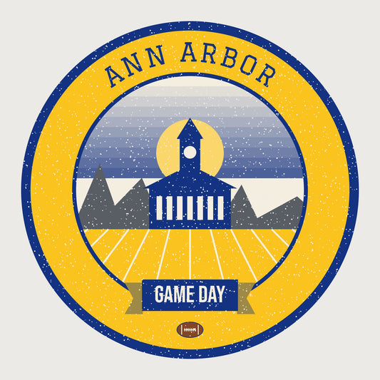 Women's Golden Yellow & Deep Blue Game Day Tee graphic