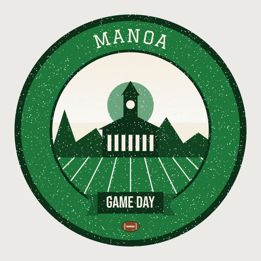 Green & White Ridge Surf Game Day Tee graphic