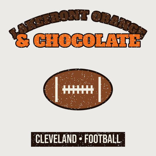 Lakefront Orange & Chocolate Football Tee graphic