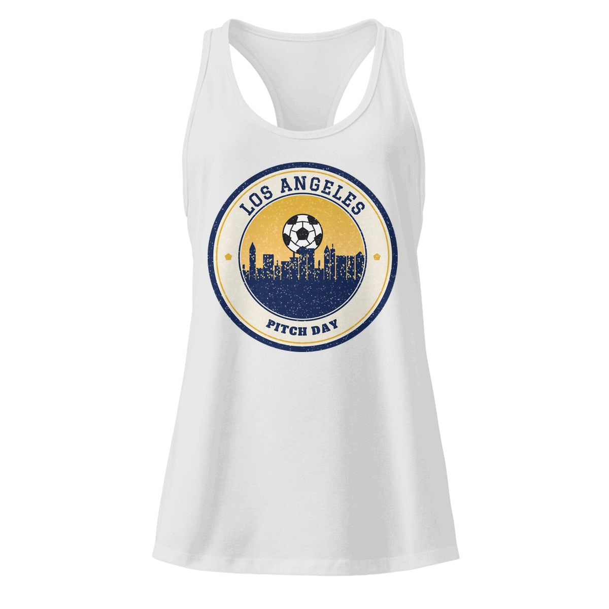 Women's Los Angeles Pacific Pitch Day Racerback Tank in Heather Gray, front view