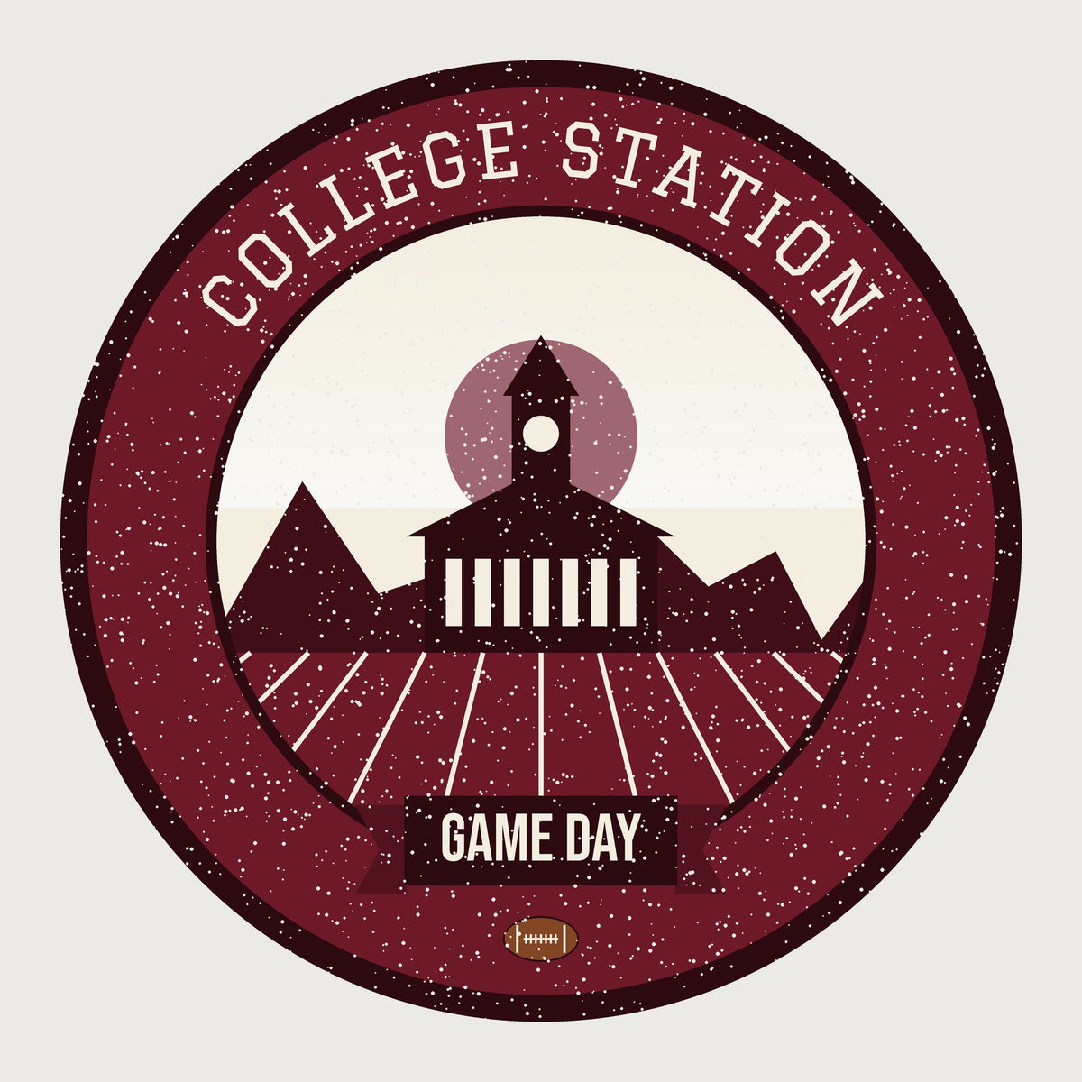 Maroon & White Brazos Game Day Tee graphic