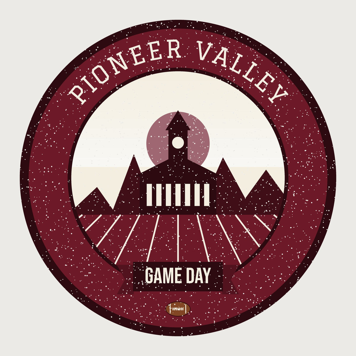 Women's Maroon Pioneer Valley Game Day Tee graphic