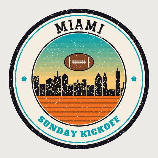 Miami Sunday Kickoff Tee graphic