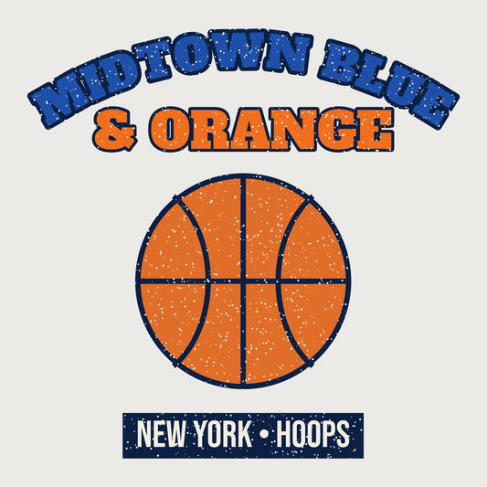 Midtown Blue & Orange Hoops Hoodie graphic