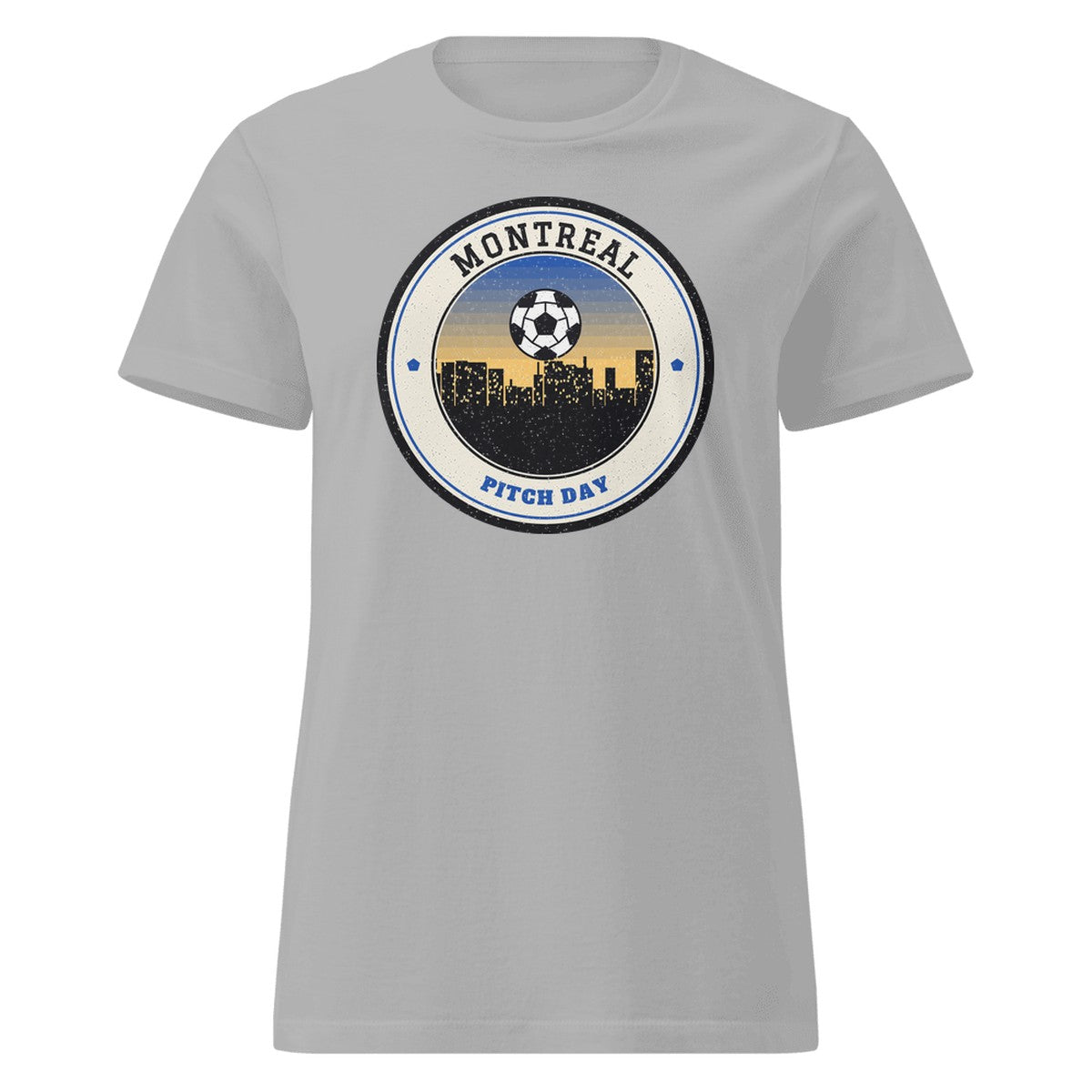 Women's Montreal Pitch Day Fitted Tee in Sport Grey, front view