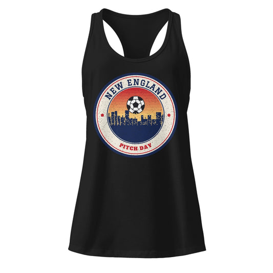 Women's New England Pitch Day Racerback Tank in Black, front view