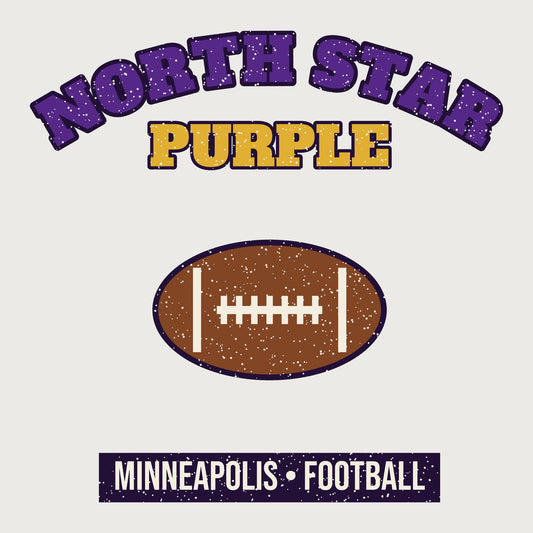 North Star Purple Football Hoodie graphic