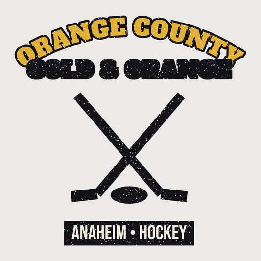 Orange County Gold & Orange Hockey Hoodie graphic