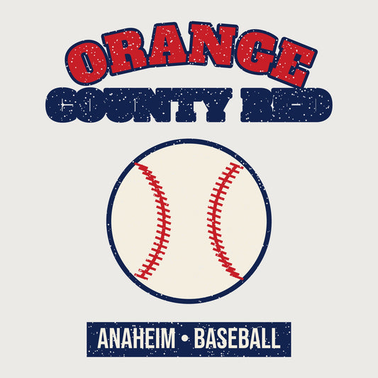 Orange County Red Baseball Mug graphic