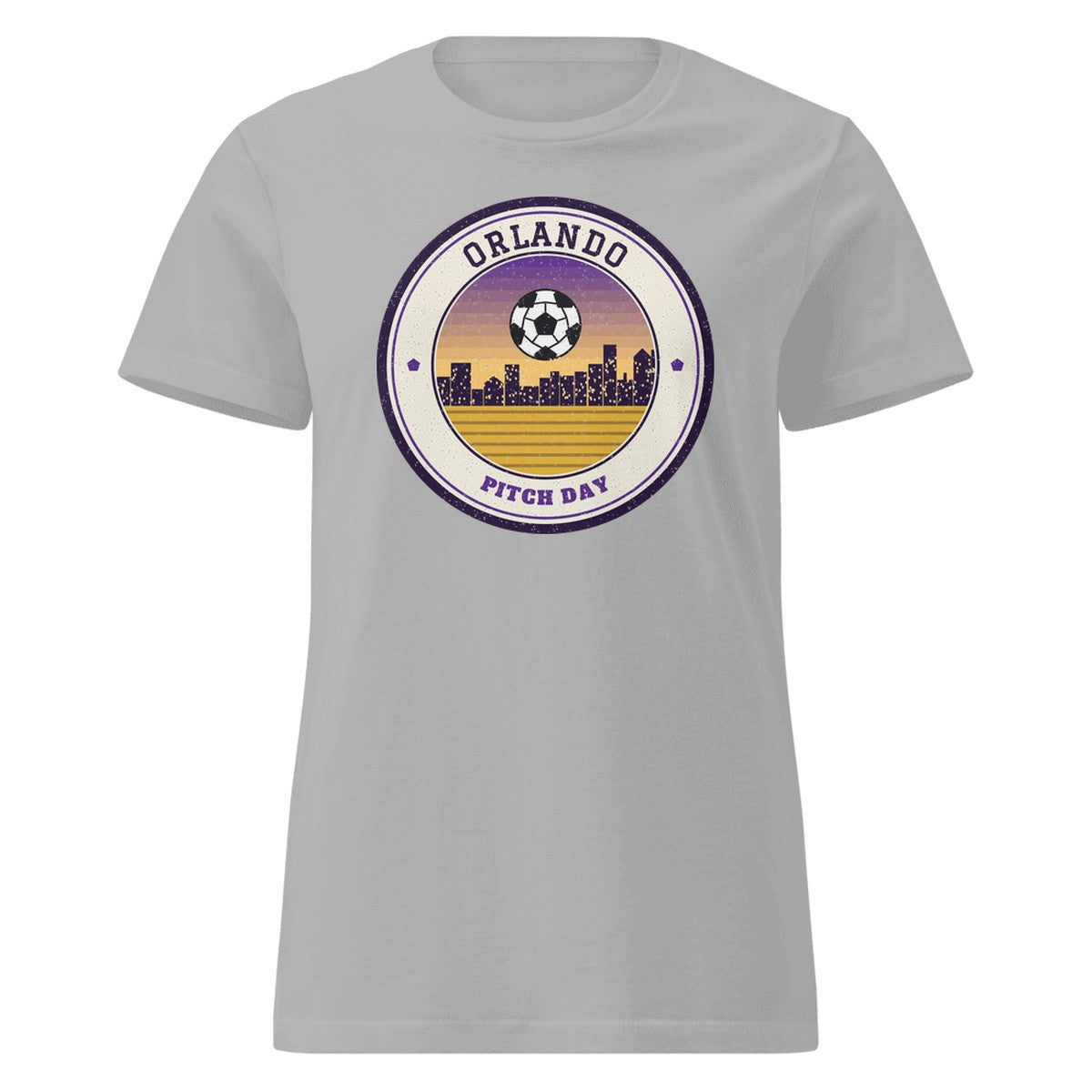 Women's Orlando Pitch Day Fitted Tee in Sport Grey, front view