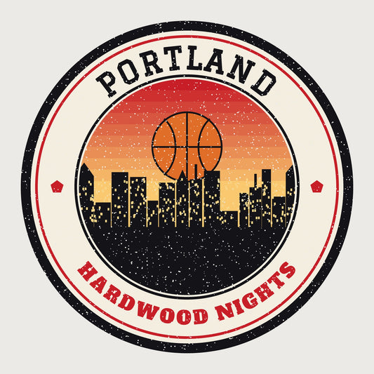 Women's Portland Hardwood Nights Tee graphic