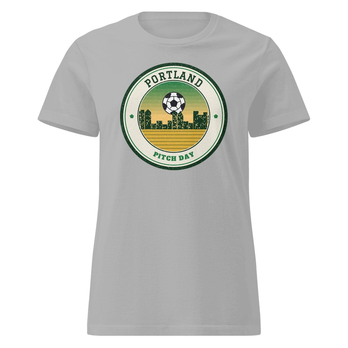 Women's Portland Pitch Day Fitted Tee in Sport Grey, front view