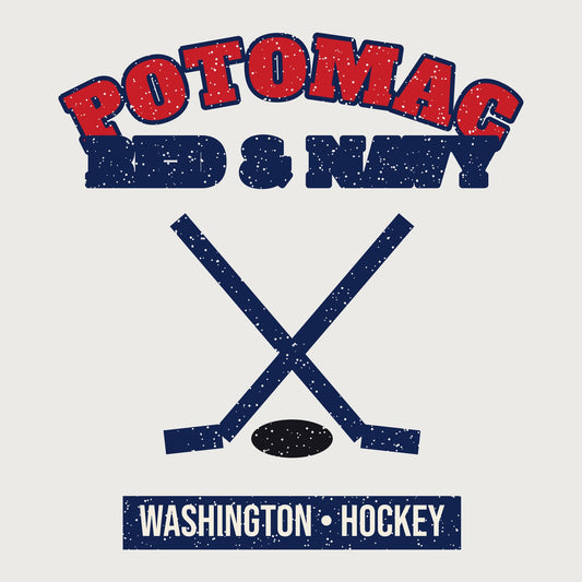Potomac Red & Navy Hockey Tee graphic