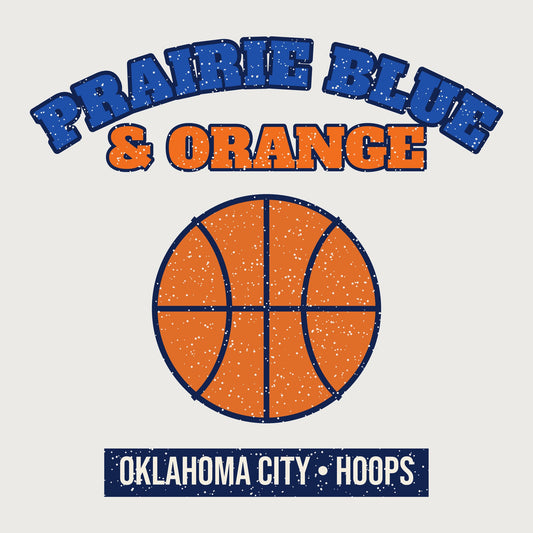 Prairie Blue & Orange Hoops Hoodie graphic